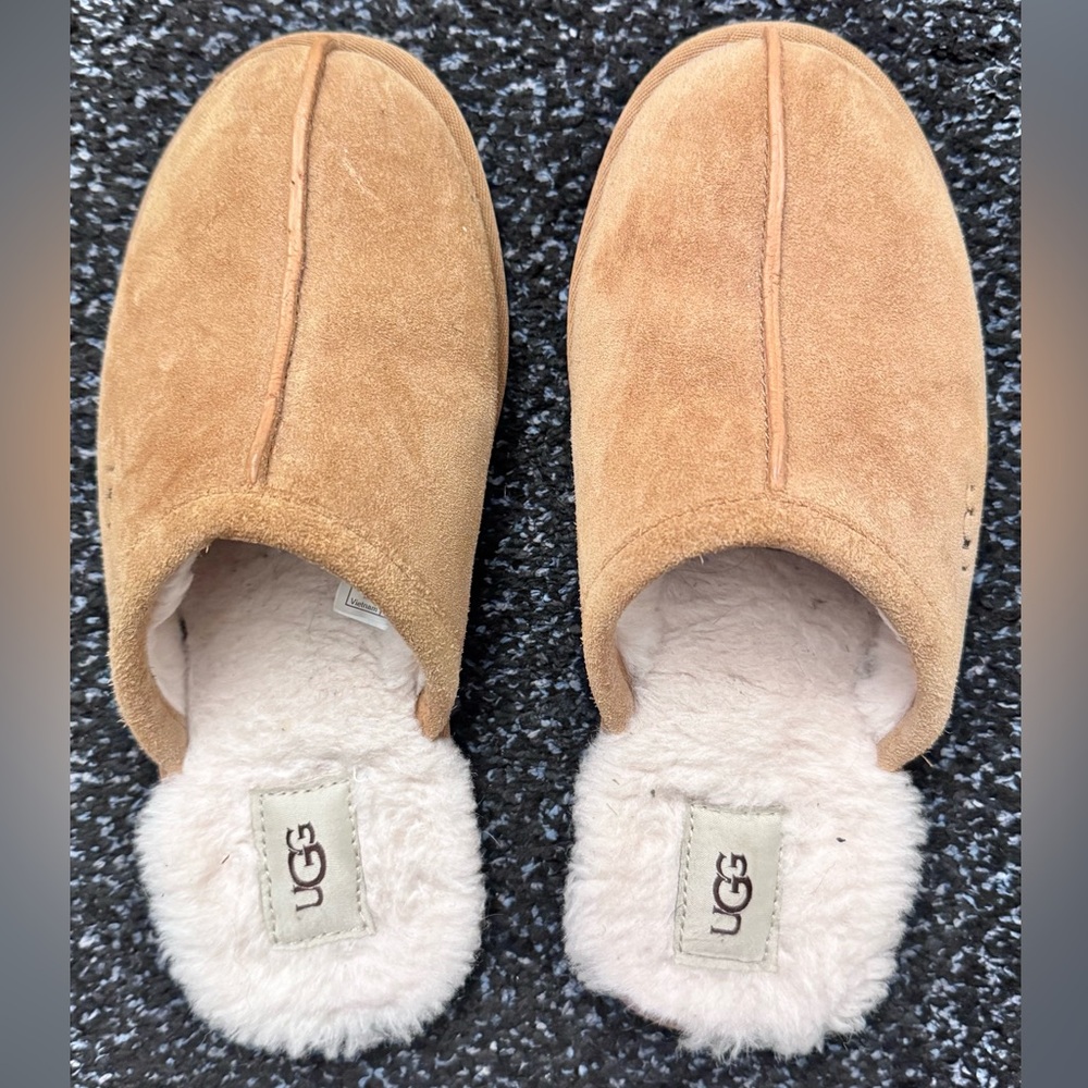 UGG Chestnut Suede Slippers